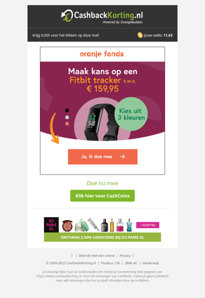 Maak kans op een Fitbit tracker t.w.v. 159,95 EUR