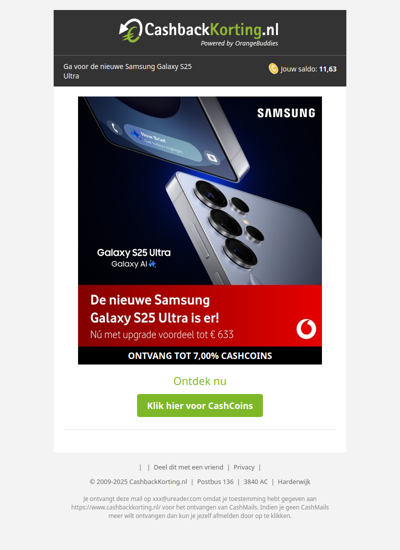 Tot 633 EUR upgrade voordeel op Samsung Galaxy S25 Ultra