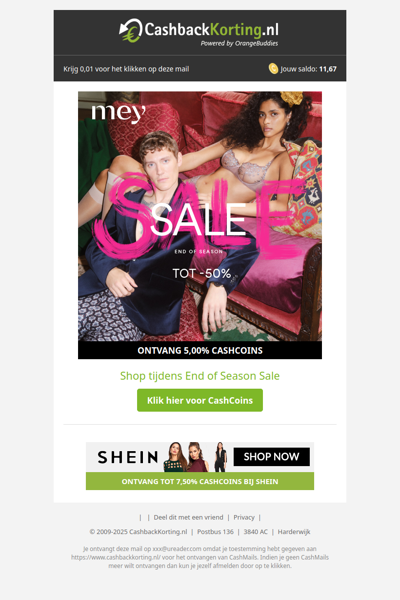 Shop bij mey tijdens End of Season Sale: tot -50%