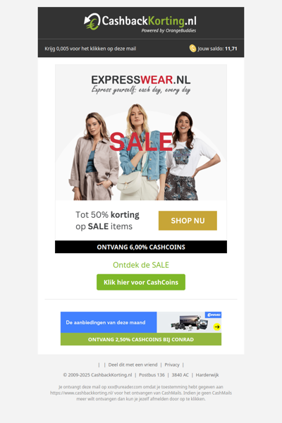 Tot 50% korting op SALE items bij Express Wear