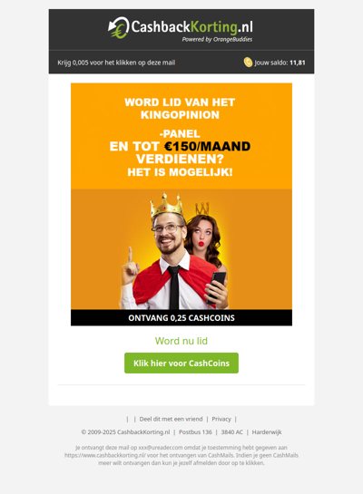 Word lid en verdien tot 150 EUR per maand!