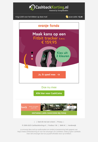 Maak kans op een Fitbit tracker t.w.v. 159,95 EUR!