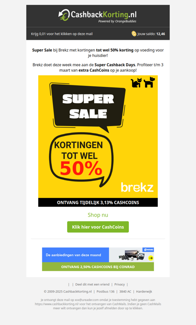 Super sale tot wel 50% korting bij Brekz