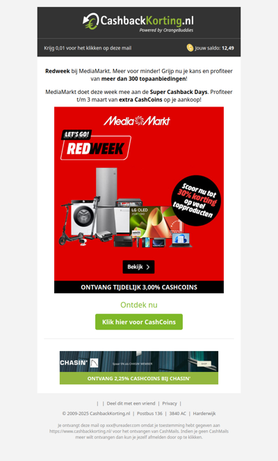 REDWEEK tot 30% korting bij MediaMarkt