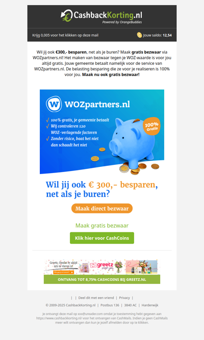 Wil jij ook 300,- EUR besparen, net als je buren?