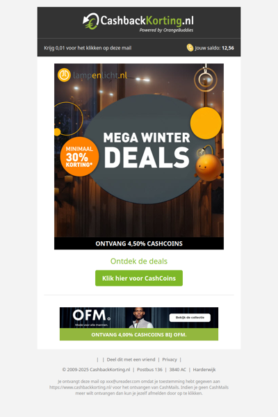 Mega Winterdeals: Minimaal 30% korting