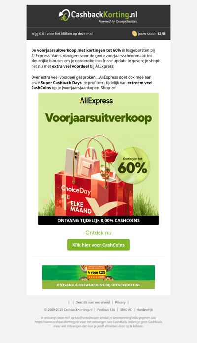 Voorjaarsuitverkoop: korting tot 60% bij AliExpress