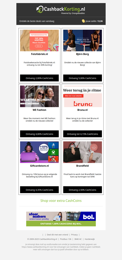 6 nieuwe TOP deals voor jou!