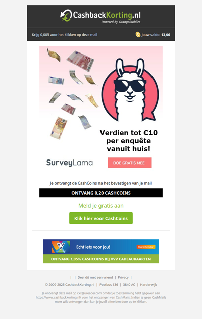 Verdien tot 10 EUR per enquête!