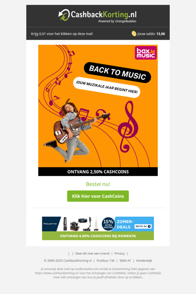 Back To Music, Jouw muzikale jaar begint hier!