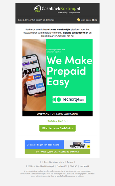 Shop je digitale cadeaubonnen met CashCoins!