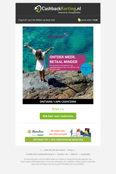 Boek voor 28 september en krijng 20% korting