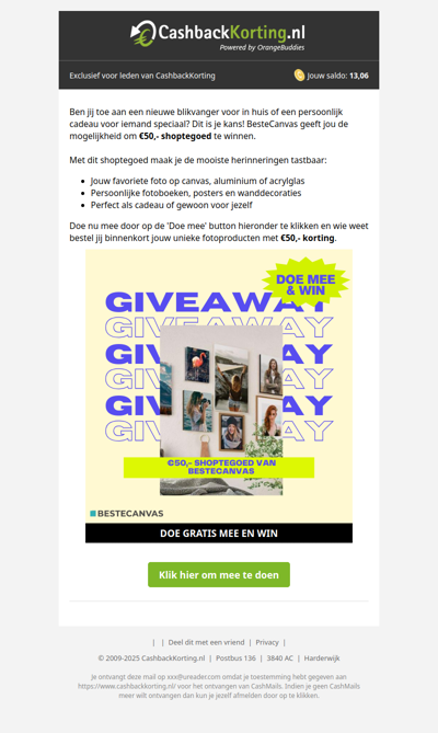 WINACTIE: win €50 shoptegoed van Beste Canvas