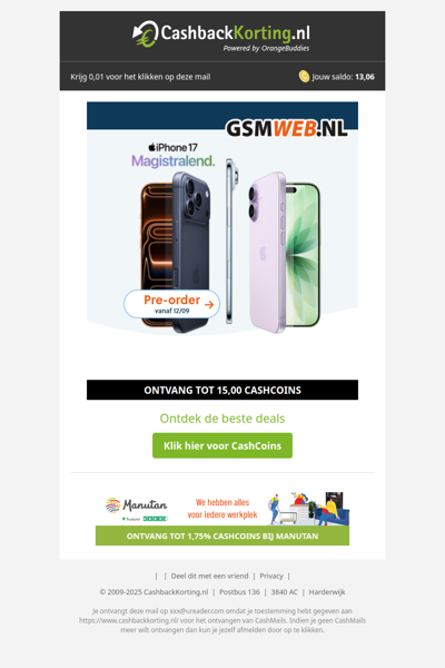 Pre-order nu de iPhone 17 bij gsmweb.nl