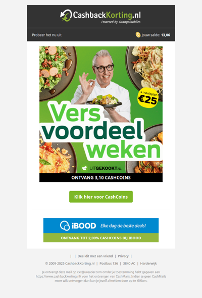 Nu 4 maaltijden voor 25 euro bij uitgekookt.nl