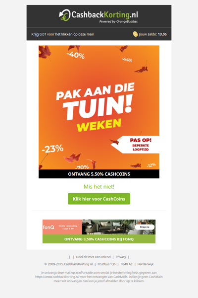 LAATSTE KANS: pak nu nog jouw voordeel bij de Pak Aan Die Tuin Weken