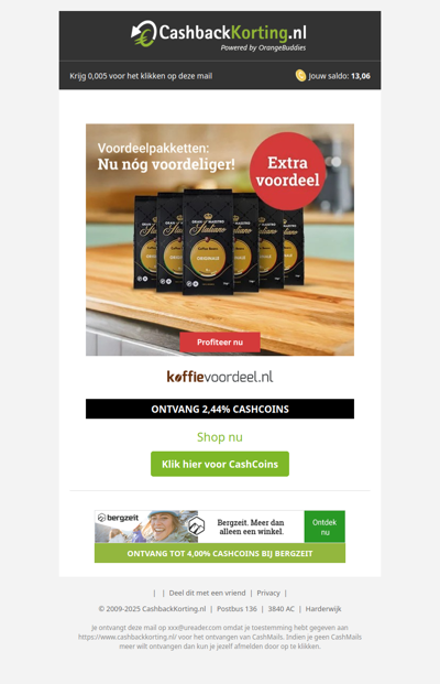 Nu extra voordelen bij de voordeelpakketten van Koffievoordeel!