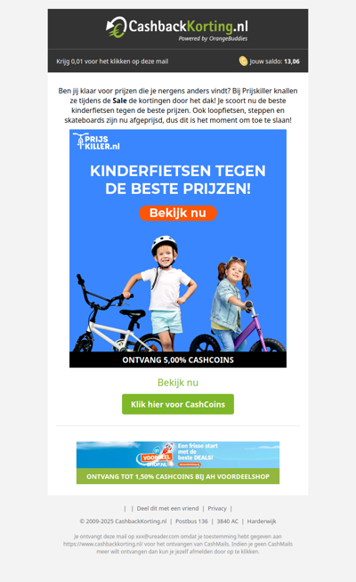 Kinderfietsen tegen de beste prijzen bij Prijskiller.nl!