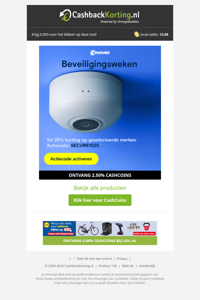 Beveiligingsweken bij Conrad: krijg 25% korting