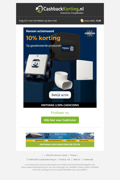 Profiteer nu: 10% korting op geselecteerde Renson-producten!