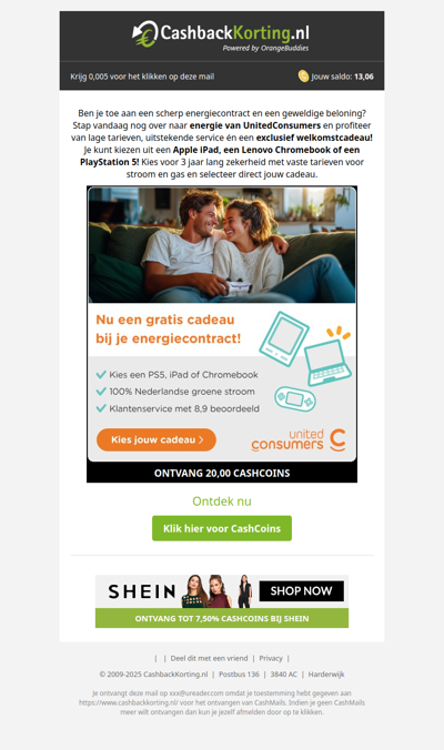 Gratis Playstation bij een nieuw energiecontract!