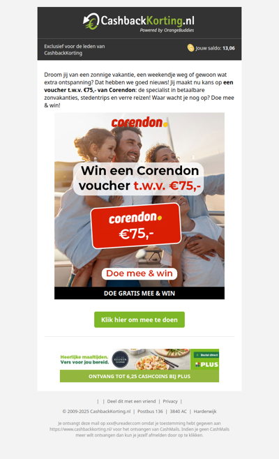 Exclusieve ledenactie: win een Corendon voucher t.w.v. 75 EUR!