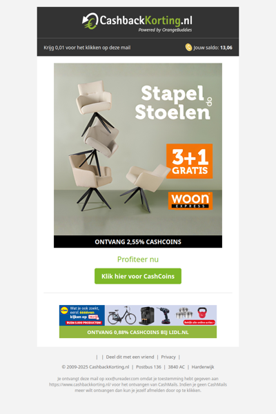 SHOP NU: 3+1 gratis op eetkamerstoelen bij Woonexpress!
