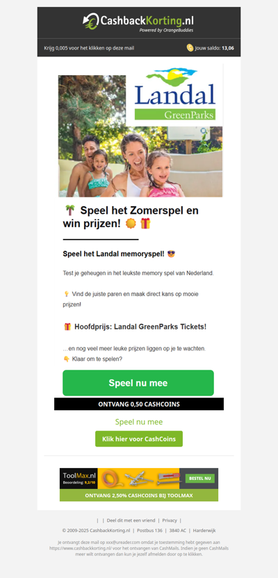 Speel nu mee en win Landal GreenParks tickets!