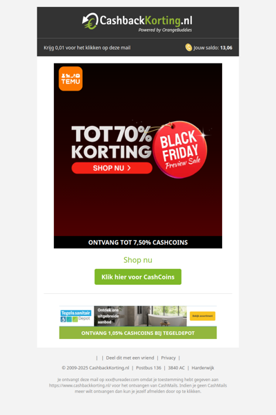 Black Friday preview sale: tot 70% korting!