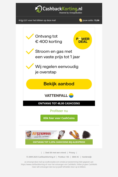 Powerdeal: ontvang tot 400 EUR korting!