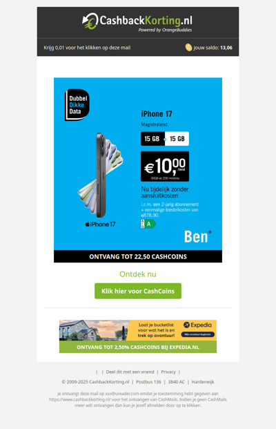 De iPhone 17 nu met abonnement voor 10 EUR p/m!