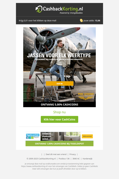 Jassen voor elk weertype bij PME Legends!