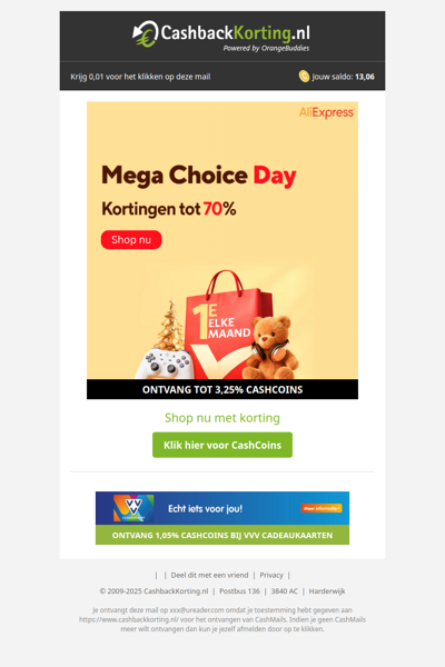 Profiteer van kortingen tot 70% tijdens de Mega Choice Day!