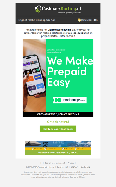 Shop je digitale cadeaubonnen met CashCoins!