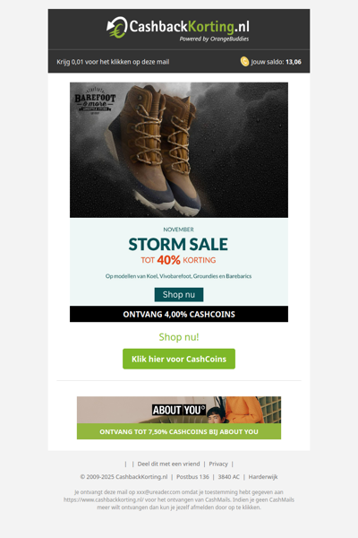 Tot 40% korting bij Barefoot & More