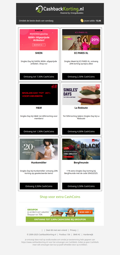 6 Singles Day deals voor wad!