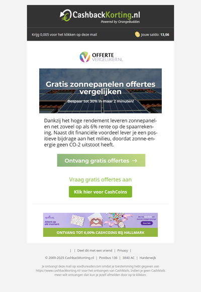 Hoog rendement met zonnepanelen!