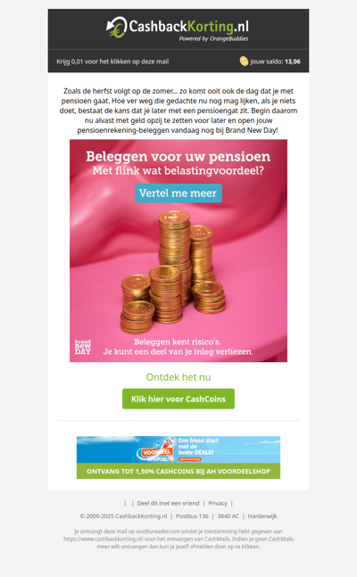 Beleggen voor uw pensioen begint vandaag!