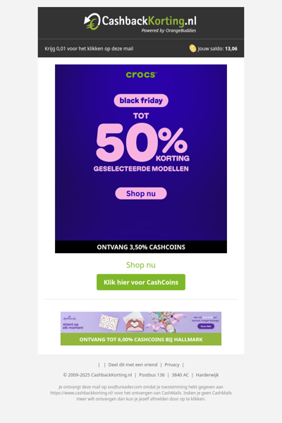 Tot 50% korting bij Crocs!