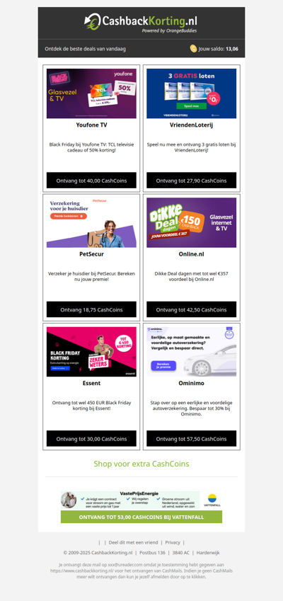 6 nieuwe deals voor wad!