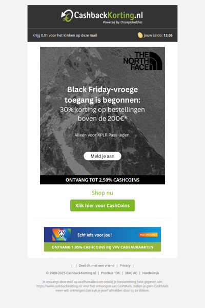 Early Black Friday Sale bij The North Face!