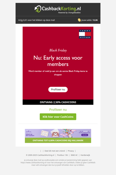 Early Black Friday sale voor Tommy Hilfiger members