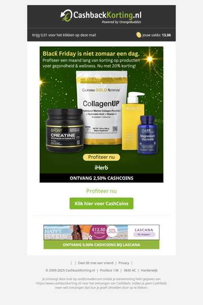 Tot 20% Black Friday korting bij iHerb!