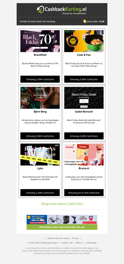 6 nieuwe Black Friday deals voor wad!