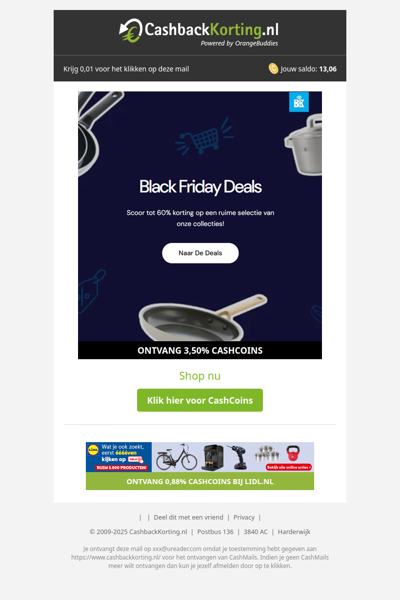 Tot 60% korting op pannen bij BK!