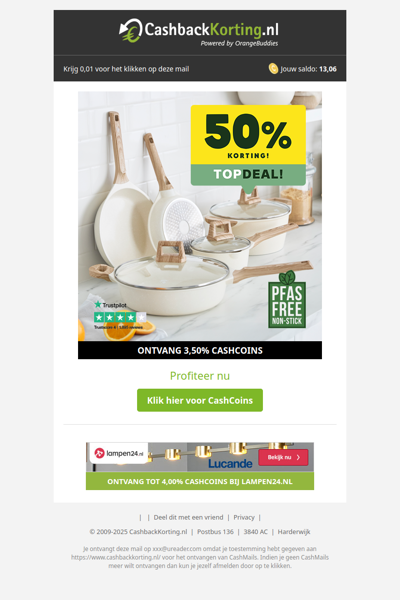 Tot 50% korting bij Greenpan!