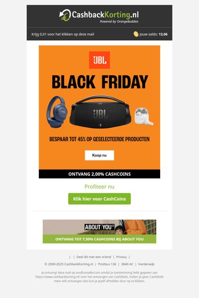 Bespaar tot 45% op geselecteerde JBL producten