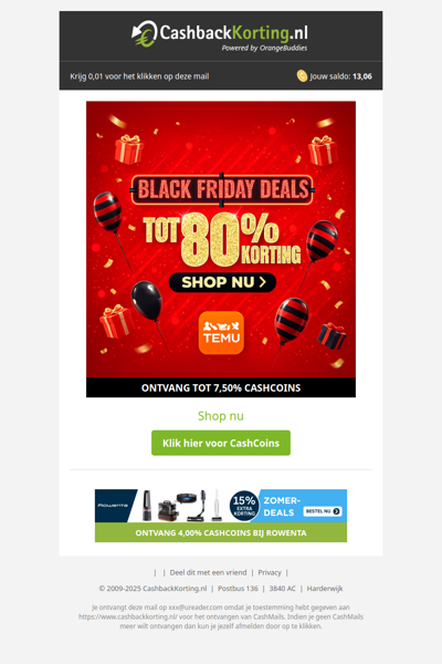 Tot 80% korting bij Temu!