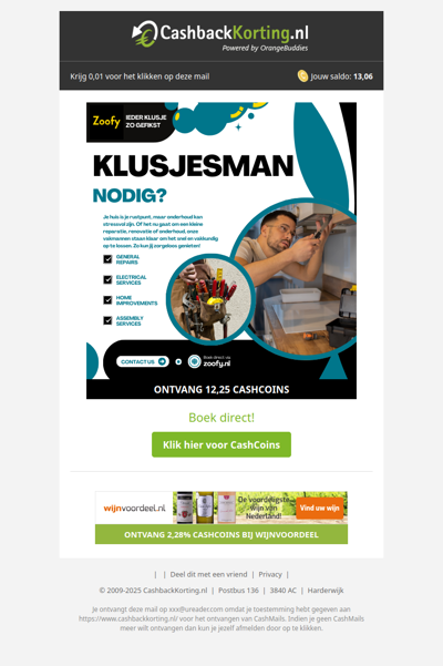 Boek direct een betrouwbare vakman bij Zoofy!