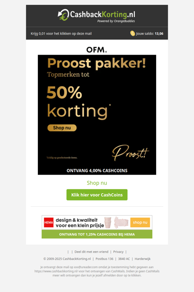 Tot 50% korting op topmerken bij OFM!